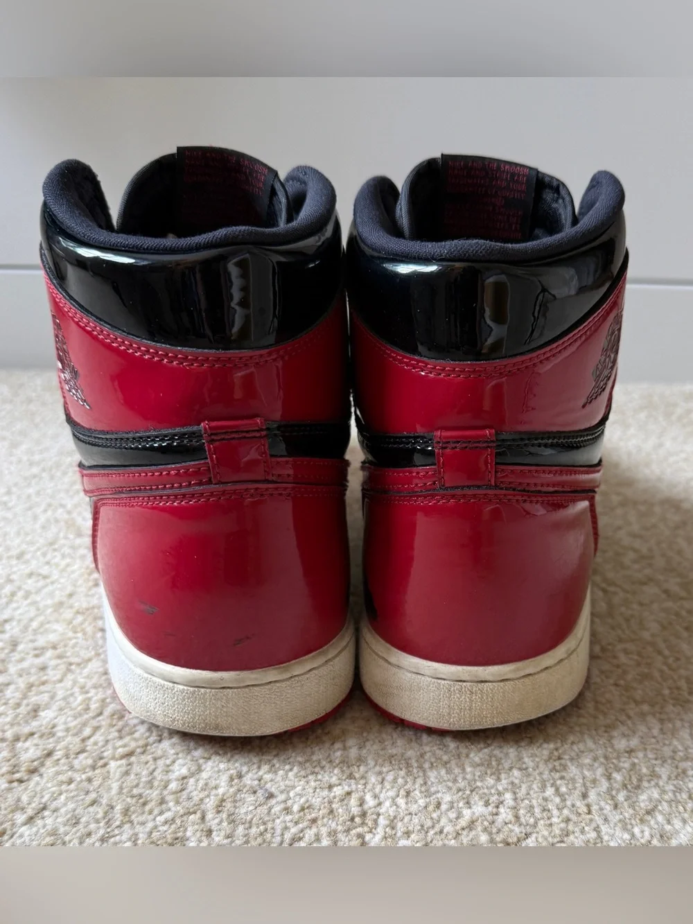 🏀Air Jordan 1 Patent Bred Retro High OG Size 13 Mens Sneakers 2021 555088-063